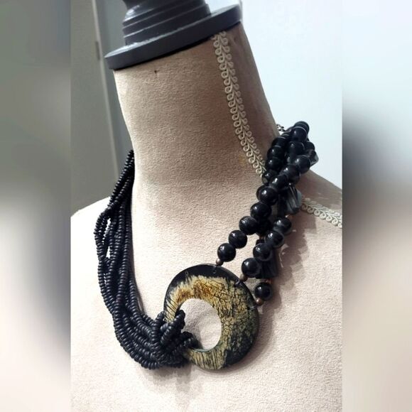 Vintage Beaded Necklace 22" - Picture 2 of 4